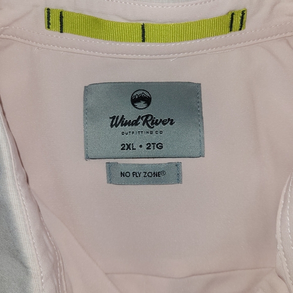 Wind River Light Pink Button-Up No Fly Zone Shirt 2XL - Picture 6 of 6
